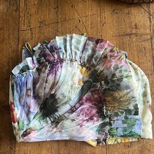 Corset floral top-Antropolgie